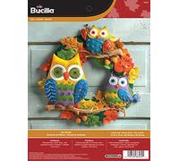 Bucilla Couronne de Hibou Feutre Applique kit-17-inch Rond