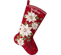 Bucilla Felt Stocking Applique Kit 18" Long-Posh Poinsettia 89565E