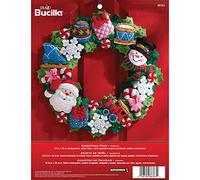 Bucilla Kit à Suspendre Couronne de Noël en Feutrine