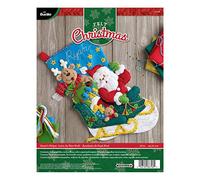Bucilla Kit de broderie Père Noël en feutre, multicolore, 29,84 x 22,86 x 6,09 cm