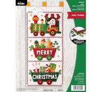 Bucilla Kit de suspension murale en feutre Jolly Trolley, parfait pour les loisirs créatifs