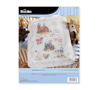 Bucilla on The Farm Kit de Broderie au Point de Croix en Coton pour Berceau Multicolore