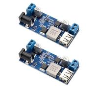 Buck Convertisseur Binghe 2 Pièces DC-DC 24V/12V vers 5V 5A Step Down Power Convertisseur avec Port USB DC-DC Convertisseur avec Puce de Reconnaissance de Charge Rapide Compatible avec Arduino