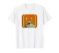 Buck en Or ambré T-Shirt Graphique avec Valeur, Homme, Blanc, M