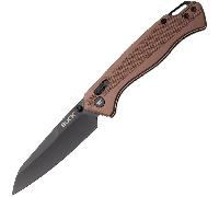 Buck Ferrox, Burnt Bronze D2, Aluminum, Crossbar lock BU-0698BRS
