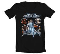 Buck Rogers T-Shirt 70s Movie Design Adult Regular fit Cotton Graphic Tee BlackXXX-LargeBlack3XL