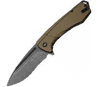 Buck Ruckus Blackwashed D2 Aluminium Noir & Vert Framelock BU-0713GRS