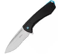 Buck Ruckus Stonewashed D2 Aluminium Noir & Bleu Framelock BU-0713BLS