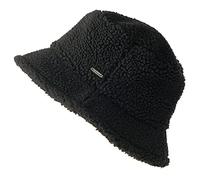 Bucket Hat Bob Homme Hiver - Chapeau Fourrure Femme en Peluche Teddy Chapeau De Pecheur Casquette Moumoute Chimio Coton Bio Faux Sherpa Chaud Pliable Noir
