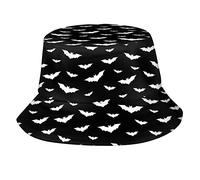 Bucket Hat Chauves-Souris d'halloween Amusantes Mode Chapeau Bob Unisexe Chapeau De Pêcheur pour Adolescents Plein Air Été