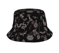 Bucket Hat Chauves-Souris Gothiques Mignonnes d'halloween Résistant À l'eau Chapeau Bob Élégant Chapeau De Pêcheur pour Disco Randonnée Été