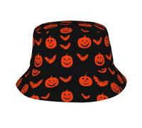 Bucket Hat Citrouilles d'halloween Léger Chapeau Bob Emballable Chapeau De Pêcheur pour Adolescents Disco Plein Air