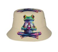 Bucket Hat Grenouille Bronzée De Dessin Animé Tie Dye Love Anti-UV Chapeau Bob Léger Chapeau De Pêcheur pour Camping Randonnée Pêche