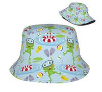 Bucket Hat Grenouille De Dessin Animé Nageant Duveteux Chapeau Bob Élégant Chapeau De Pêcheur pour Voyage Été Randonnée