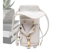 Bucket Purse - 17x13x22cm Small Cute PU Leather Handbag, Adjustable Shoulder Strap, Lightweight Compact Design, Secure Drawstring Closure | Travel Sport Camping Evening Wedding Party Prom Girl Bride E