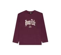 Bucketz T-Shirt 'Hoop Life' orange clair / bourgogne / blanc, Taille S