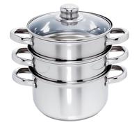 Buckingham Cuiseur vapeur 3 étages avec couvercle en verre 18 cm (Import Grande Bretagne)