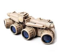 BUCKIT GPNVG18 Lunettes de vision nocturne, jumelles à quatre tubes, accessoire de cosplay pour les amateurs de plein air (marron clair)