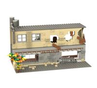 BUCKIT Lot de 459 Blocs de Construction modulaires de scène Militaire, Base Militaire dilapidée MOC abandonnée avec Petites Briques à Particules, décoration créative, Jouet à Faire soi-même