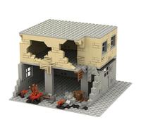 BUCKIT Lot de 503 Blocs de Construction modulaires de scène Militaire, SD:1002 Base Militaire dilapidée MOC abandonnée avec Petites Briques à Particules, décoration créative, Jouet à Faire soi-même
