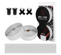 Buckkub-Bande De Guidon De Vélo De Route,Gel De Pton,Oligperforé,Barre Ronde,Ceinture,Respirant,Doux,Gravier,Accessoires - Type Silicone-White