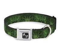 Buckle Down 11-43,2 cm Marijuana Feuilles Collier de Chien en Forme d'os, Medium