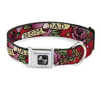 Buckle Down 11-43,2 cm Papa et Maman Rouge Collier de Chien en Forme d'os, Medium