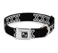 Buckle Down 11-43,2 cm XXX Noir/Blanc Collier de Chien en Forme d'os, Medium
