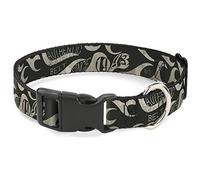 Buckle Down 13-45,7 cm BD Authentique Ceinture de sécurité Depuis 1993 Flammes d'olive/Tan Plastique Pince à col, Large Petite