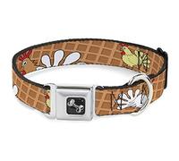 Buckle Down 13-45,7 cm gaufré/Poulet Poses Collier de Chien en Forme d'os, Large Petite