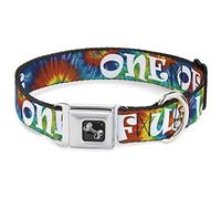 Buckle Down 13-45,7 cm One of Us J'aime Herbe/Tie Dye Multi Couleur/Blanc Collier de Chien en Forme d'os, Large Petite