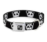 Buckle Down 13-45,7 cm Panda Ours Cartoon2 Noir/Blanc Collier de Chien en Forme d'os, Large Petite