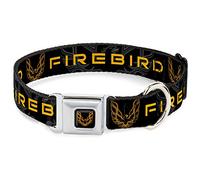 Buckle Down 13-45,7 cm Pog-Pontiac Firebird Ecran Noir/Couleur Golds Collier de Chien, Large Petite