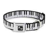 Buckle Down 13-45,7 cm Touches de Piano Collier de Chien en Forme d'os, Large Petite