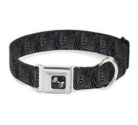 Buckle Down 13-45,7 cm Zebra Head Noir/Gris Collier de Chien en Forme d'os, Large Petite