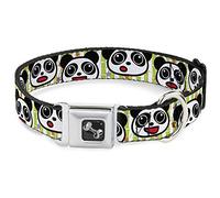 Buckle Down 15-66 cm Panda Ours Dessin animé Collier de Chien en Forme d'os, Large