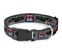 Buckle Down 15-66 cm Route 66 Classics Plastique Gris Clip col, Grande