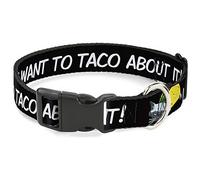 Buckle Down 15-66 cm Taco Cat I Don't Want to Taco 'Bout IT col Clip en Plastique, Grande