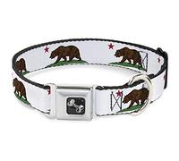 Buckle Down 16-58,4 cm Cali Ours Blanc Collier de Chien en Forme d'os, écran Large, Medium
