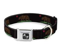 Buckle Down 16-58,4 cm California Drapeau Ours Collier de Chien en Forme d'os, écran Large, Medium