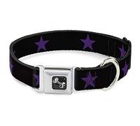 Buckle Down 16-58,4 cm étoile Noir/Violet Collier de Chien en Forme d'os, écran Large, Medium