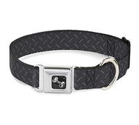 Buckle Down 16-58,4 cm Plaqué Diamant Gris Collier de Chien en Forme d'os, écran Large, Medium