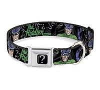 Buckle Down 16-58,4 cm RDA-Riddler ? en Couleur Noir/Argent Collier de Chien, écran Large, Medium