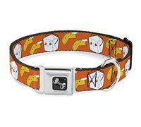 Buckle Down 16-58,4 cm Take Out/Fortune Cookies Orange Collier de Chien en Forme d'os, écran Large, Medium