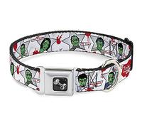 Buckle Down 16-58,4 cm Zombie Chomp. Collier de Chien en Forme d'os, écran Large, Medium