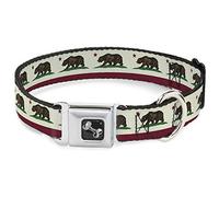 Buckle Down 18-81,3 cm California Drapeau Vieilli Blanc Collier de Chien en Forme d'os, Large