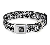 Buckle Down 18-81,3 cm Diffuse Panda Ours Cartoon2 Noir/Blanc Collier de Chien en Forme d'os, Large
