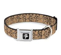 Buckle Down 9-38,1 cm Bear-Dancing Ours Noir/Argent Collier de Chien