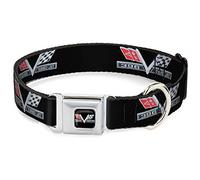 Buckle Down 9-38,1 cm Chba-1967 Impala 396 Turbo-Jet V Emblème en Couleur Noir/Argent/Rouge/Blanc Collier de Chien, Petite