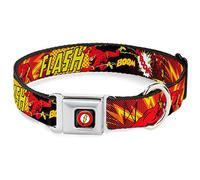 Buckle Down 9-38,1 cm Fla-Flash Logo Noir Collier de Chien